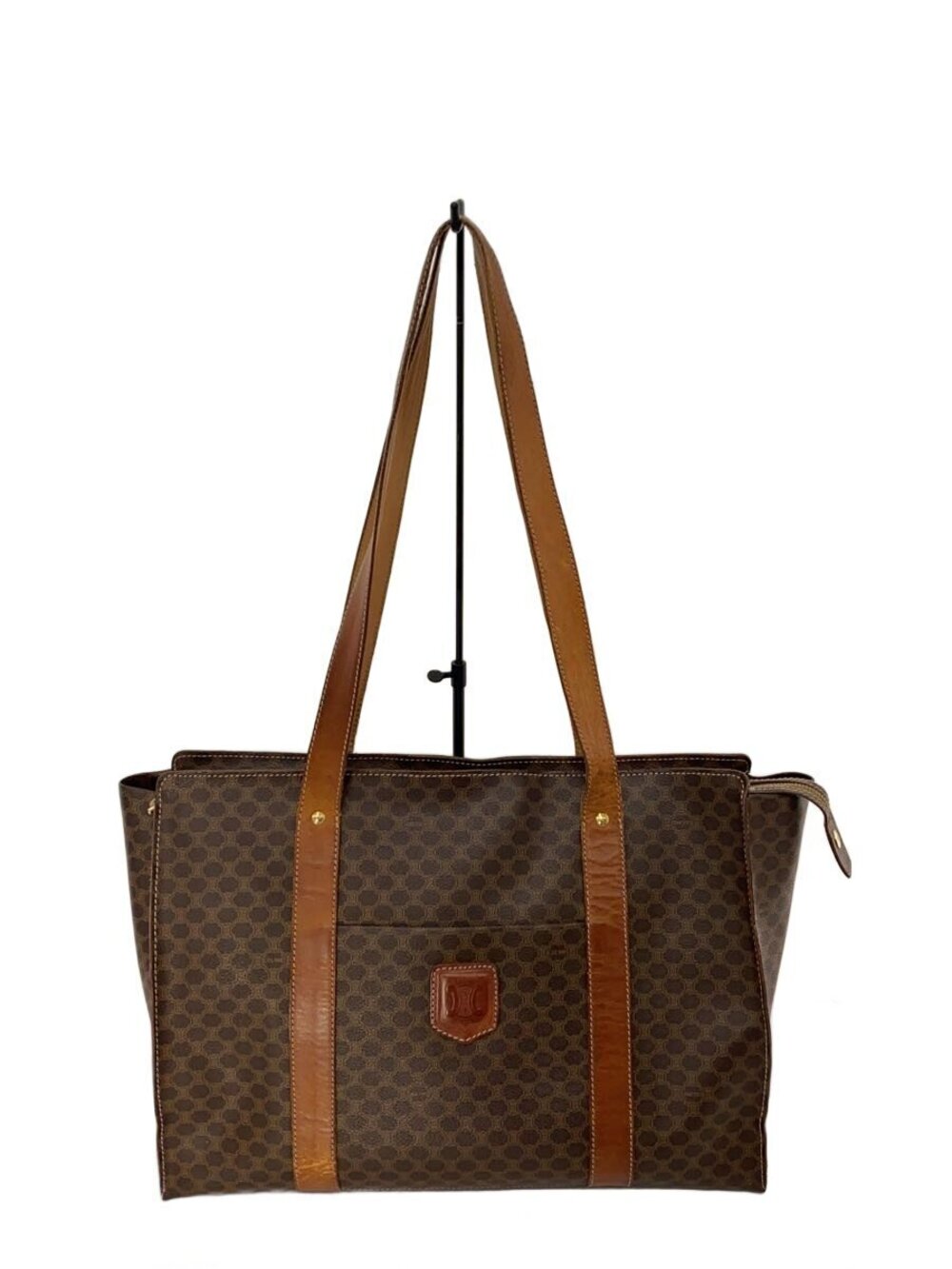 Celine Brown Macadam Dome 2Way Bag brown